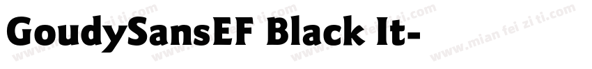 GoudySansEF Black It字体转换